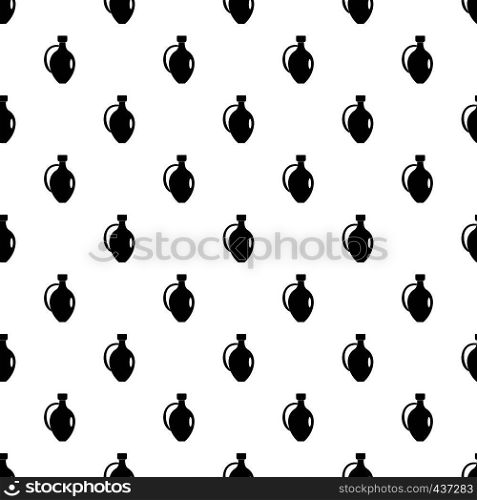 Clay jug pattern seamless in simple style vector illustration. Clay jug pattern vector