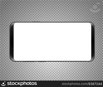 Clay models smartphone with transparent screens. Smartphone mockup collection. Device front view. 3D mobile phone with shadow - stock vector.