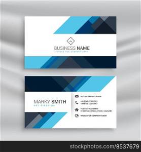 clean abstract blue business card design