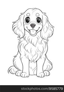  Clean and Simple Coloring Page  Cocker Spaniel for Kids