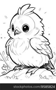  Clean and Simple Coloring Page: Cute Quail for Kids