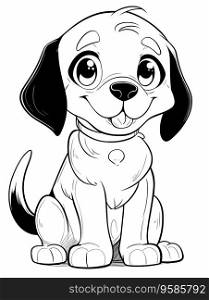 Clean and Simple Line Art: Beagle Coloring Page