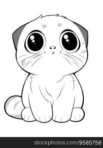  Clean and Simple Line Art: Scottish Fold Coloring Page