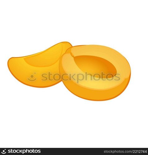 Clean apricot icon cartoon vector. Peach fruit. Juice food. Clean apricot icon cartoon vector. Peach fruit