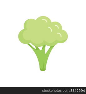 Clean brocoli icon flat vector. Cabbage vegetable. Plant salad isolated. Clean brocoli icon flat vector. Cabbage vegetable