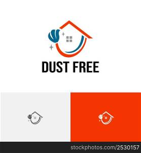 Clean Brush Broom House Cleaning Service Abstract Logo