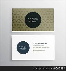 clean business card template with abstract geometric shapes pattern