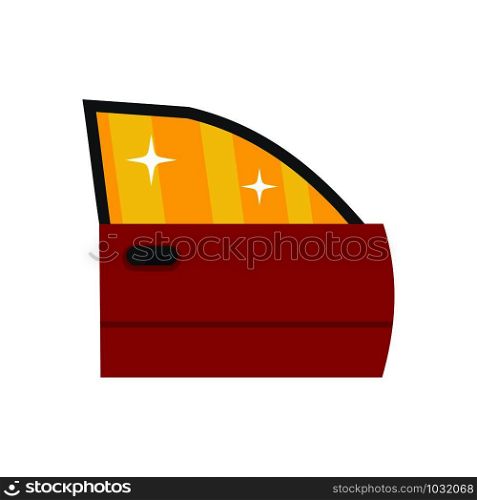 Clean car door icon. Flat illustration of clean car door vector icon for web design. Clean car door icon, flat style