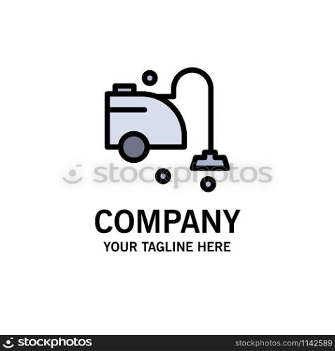 Clean, Cleaner, Cleaning, Vacuum Business Logo Template. Flat Color