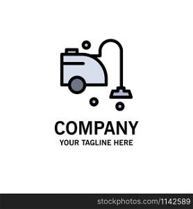 Clean, Cleaner, Cleaning, Vacuum Business Logo Template. Flat Color