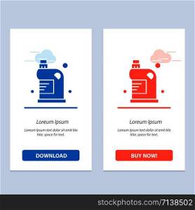 Clean, Cleaning, Drain, Fluid, Household Blue and Red Download and Buy Now web Widget Card Template