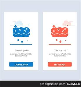 Clean, Cleaning, Sponge, Wash  Blue and Red Download and Buy Now web Widget Card Template