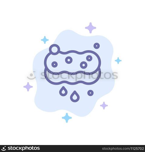 Clean, Cleaning, Sponge, Wash Blue Icon on Abstract Cloud Background