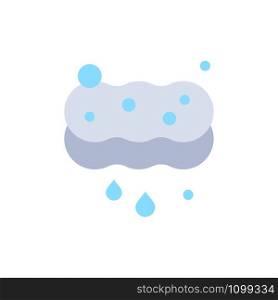 Clean, Cleaning, Sponge, Wash Flat Color Icon. Vector icon banner Template