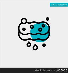 Clean, Cleaning, Sponge, Wash turquoise highlight circle point Vector icon