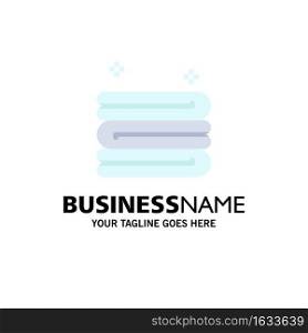 Clean, Cleaning, Towel Business Logo Template. Flat Color
