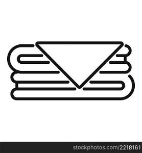 Clean cloth stack icon outline vector. Sewing machine. Cycle electronic. Clean cloth stack icon outline vector. Sewing machine