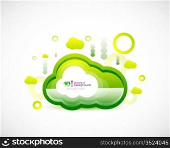 Clean cloud green space concept