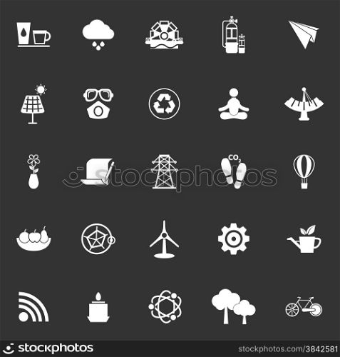 Clean concept icons on gray background, stock vector
