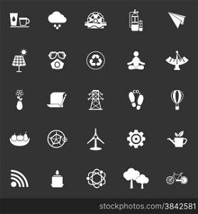 Clean concept icons on gray background, stock vector