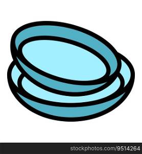 Clean dishes icon outline vector. Lemon cleaner. Detergent liquid color flat. Clean dishes icon vector flat