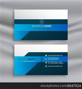 clean elegant business card template in blue theme