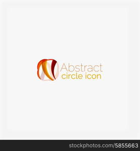 Clean elegant circle shaped abstract geometric logo. Universal for any idea. Vector illustration. Clean elegant circle shaped abstract geometric logo. Universal for any idea