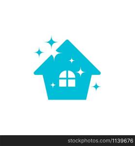 Clean house logo icon design template isolated. Clean house logo icon design template vector