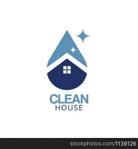 Clean house logo icon graphic design template illustration. Clean house logo icon graphic design template