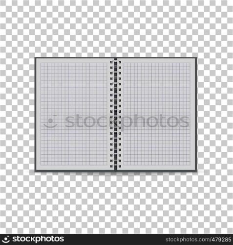 Clean notebook icon. Realistic illustration of clean notebook vector icon for web. Clean notebook icon, realistic style