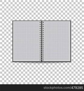 Clean notebook icon. Realistic illustration of clean notebook vector icon for web. Clean notebook icon, realistic style