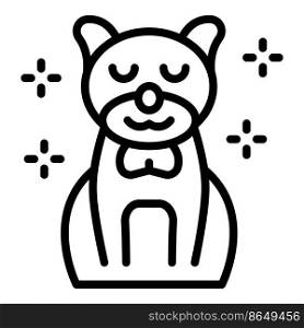Clean pet icon outline vector. Dog spa. Bath shower. Clean pet icon outline vector. Dog spa