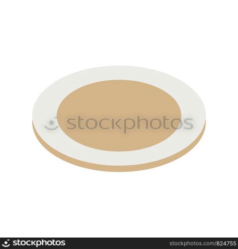 Clean plate from kitchen icon. Isometric of clean plate from kitchen vector icon for web design isolated on white background. Clean plate from kitchen icon, isometric style