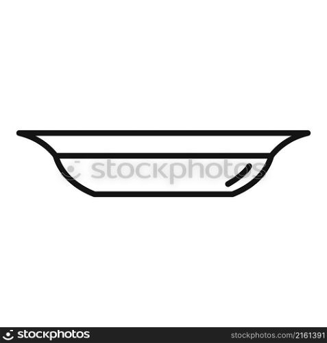 Clean plate icon outline vector. Food lunch. Table meal. Clean plate icon outline vector. Food lunch