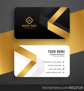 clean premium golden business card design
