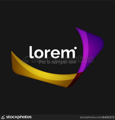 Clean professional business emblem, abstract transparent overlapping shapes. Clean professional business emblem, abstract transparent overlapping shapes. Vector modern illustration