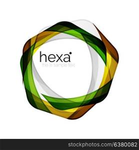 Clean professional business hexagon emblem. Clean professional vector business hexagon emblem