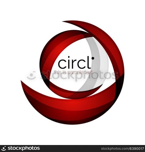 Clean professional colorful circle business icon. Clean professional colorful circle business icon. Vector abstract swirl symbol