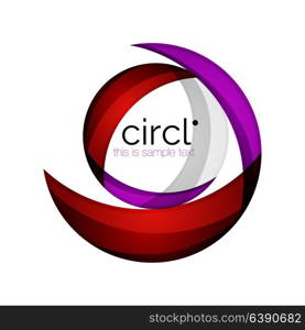 Clean professional colorful circle business icon. Clean professional colorful circle business icon. Vector abstract swirl symbol