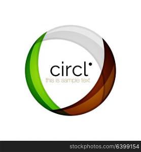 Clean professional colorful circle business icon. Clean professional colorful circle business icon. Vector abstract swirl symbol