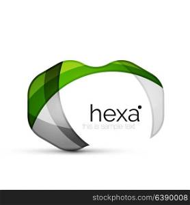 Clean professional hexagon shape business emblem. Clean professional hexagon shape business emblem. Vector techno futuristic icon