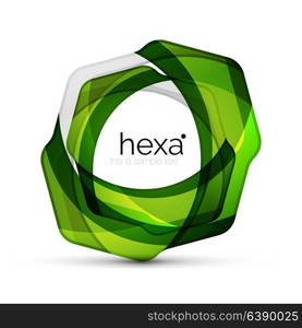 Clean professional hexagon shape business emblem. Clean professional hexagon shape business emblem. Vector techno futuristic icon