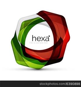 Clean professional hexagon shape business emblem. Clean professional hexagon shape business emblem. Vector techno futuristic icon