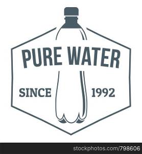 Clean pure water logo. Simple illustration of clean pure water vector logo for web. Clean pure water logo, simple gray style