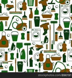 Clean seamless pattern. Cleaning background illustration.
