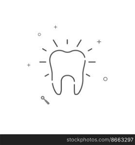 Clean shining tooth simple vector line icon. Symbol, pictogram, sign isolated on white background. Editable stroke. Adjust line weight.. Clean shining tooth simple vector line icon. Symbol, pictogram, sign isolated on white background. Editable stroke