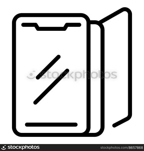 Clean smartphone case icon outline vector. Phone cover. Cell device. Clean smartphone case icon outline vector. Phone cover