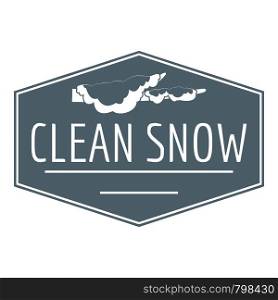 Clean snow logo. Simple illustration of clean snow vector logo for web. Clean snow logo, simple gray style