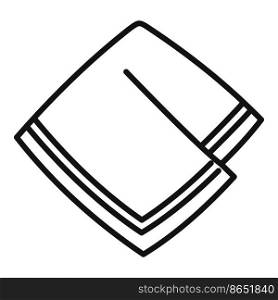 Clean towel icon outline vector. Fabric tissue. Paper cloth. Clean towel icon outline vector. Fabric tissue
