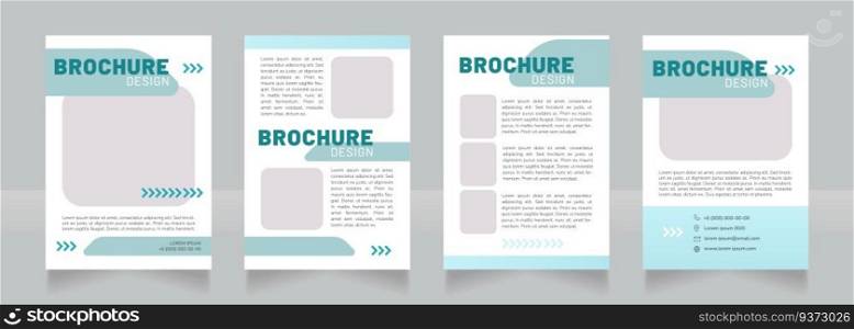 Clean transport blank brochure design. Template set with copy space for text. Premade corporate reports collection. Editable 4 paper pages. Barlow Black, Regular, Nunito Light fonts used. Clean transport blank brochure design